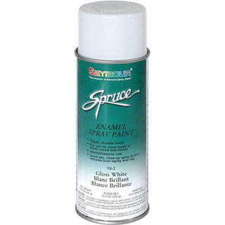 Spruce General Use Spray Paint 12 Oz. Gloss White 12 Cans/Case by Seymour – 16 oz. Aerosol Can, Gloss White, Model 98-2