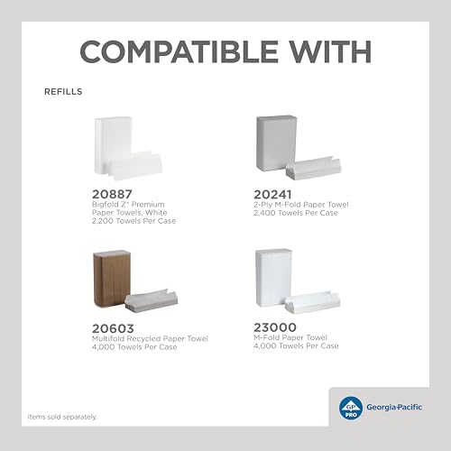 Georgia-Pacific Folded Paper Towel Dispenser / 37.3 X 47.8 X 100 Inch / Black Commercial Paper Hand Towel Dispensers