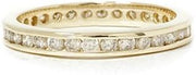 1ct Diamond Wedding Eternity Stackable 14K Yellow Gold Ring Channel Set