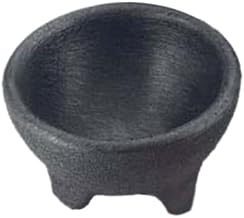 H.S. Inc NHS1006DX6-CH Molcajete Mediano Doble, 10 oz., 4" Diameter. x 2-1/2" Deep, Polypropylene, Charcoal, NSF, Serving Bowl for Bars and Restaurants (6 Each per Sleeve, 24 Each in Total per case)