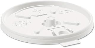 Dart Translucent Lids for 12-24Oz Foam Cups, Straw Slot, 1000/Carton