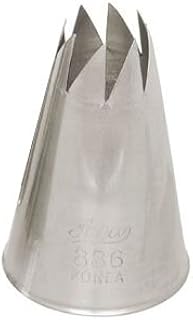 Ateco French Star Piping Tip 886 Silver Stainless Steel