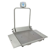Digital Wheelchair Dual Ramp Scale with Folding Ramps by Health o meter – 39.25"L x 53.25"W x 49.25"H, Gray, Model 2610KL