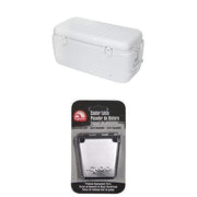 Bundle of Large Portable Commercially Insulated Polar Ice Chest Cooler + Igloo Stainless Steel Cooler Latch – Large Cooler + Cooler Latch, 188.0 quarts, Stainless Steel, Grey