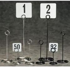 American Metalcraft (NSB8) 8" Black Chrome Swirl Base Number Stand