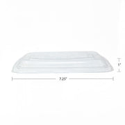 51601F300RPET 6" x 9" Lid - 300 / CS by Sabert – 6" x 9" x 1.02", Polyethylene Terephthalate, Clear, Pack of 300, Model 51601F300PCR