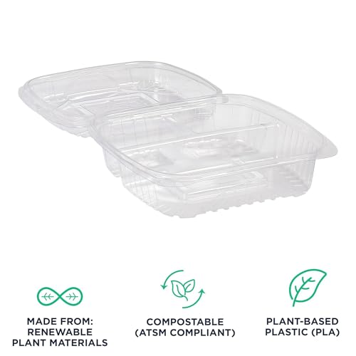 ECO PRODUCTS 8" 3 Compartment / Clear / Green Products Cups