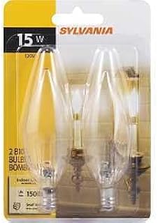SYLVANIA 13448-15B10C/BL/2PK 120V B10 Decor Torpedo Light Bulb
