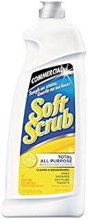 Soft Scrub Total All Purpose Bath and Kitchen Cleanser - Cleaning Cream - Lemon Scent - 6 / Carton