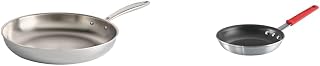 Tramontina Fry Pan Stainless Steel Tri-Ply Clad 12-inch, 80116/007DS & Professional Fry Pans (8-inch)