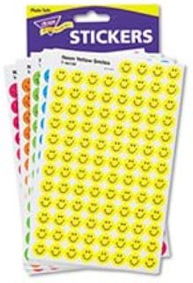 Trend Enterprises SuperSpots Neon Smiles Stickers, Pack of 2500