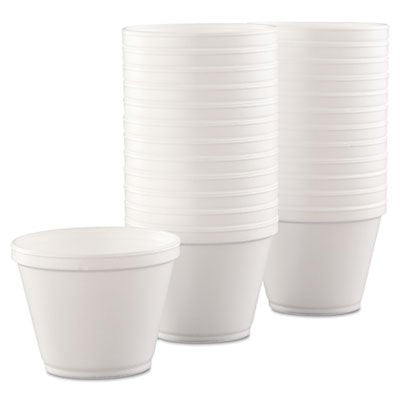 12 Oz. Food Container - 500 Per Case. by DART – 12 oz., 12.0 fluid_ounces, Foam, White, Model 12SJ20