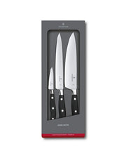 Grand Maitre Chef's Set - Kitchen Knives for Cutting Meat by Victorinox – 7.9", Stainless Steel, Black, Model 7.7243.3