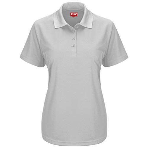 Red Kap Medium / Silver / Short Sleeve Performance Knit® Pocketless Core Polo Polos