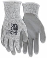MCR Safety Work Gloves, XS, Salt-and-Pepper/Gray, Cut Resistant