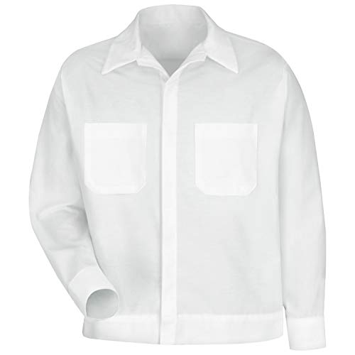 Red Kap 4X-Large / White / Button Front Shirt Jacket Button-Down Shirts