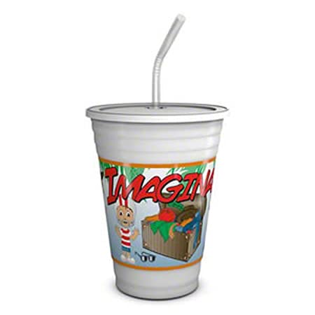 Amercareroyal KCT250JF Kids Cups With Straws And Lids, 12 Oz, Multicolor, Jungle Friends Theme, 250/carton