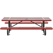 Global Industrial Red / Industrial / 96 inches x 30 inches x 29.5 inches Picnic Tables