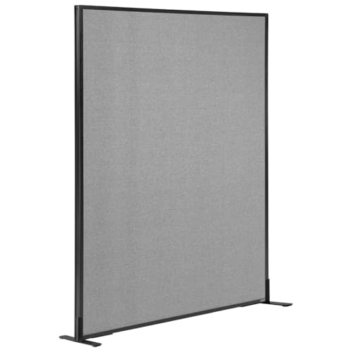 Freestanding Office Partition Panel by Global Industrial – Alloy Steel, Grey, Model 238637FGY