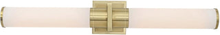 Satin Brass Two-Light Bathroom Vanity from the Positano Collection by Artcraft