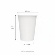 [1000 ct] 12oz Disposable Paper Cold Cups for Iced Tea by Karat – 12 Ounces, Paper, White, Model C-KCP12W