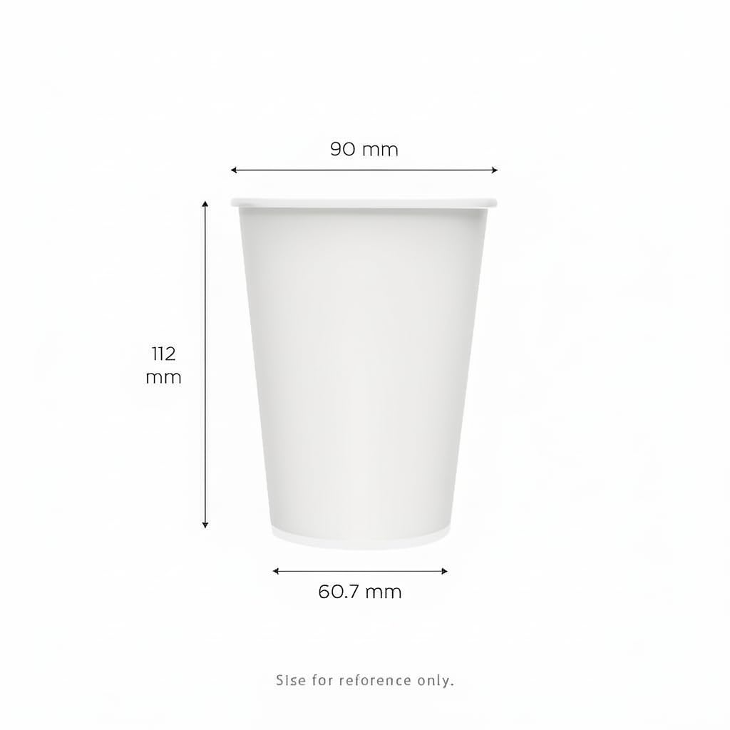 [1000 ct] 12oz Disposable Paper Cold Cups for Iced Tea by Karat – 12 Ounces, Paper, White, Model C-KCP12W