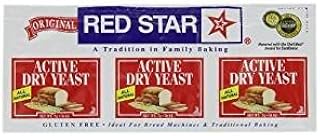 Red Star Active Dry Yeast Non GMO 1.4 Oz. Pack Of 3.