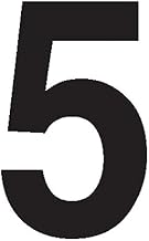 Labelmaster NUMERAL5 "Numeral 5" Labels, 2", Clear Vinyl (Pack of 50)