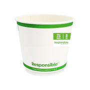 Responsible Products White / 25 / 8 oz (25 Count) Cups