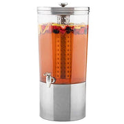Tablecraft 2.5 Gallon Upscale Drink Dispenser / 11 x 13.5 x 24" / Stainless Steel Iced Beverage Dispensers