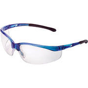Half Frame Safety Glasses by Global Industrial – 6.9"L x 5.6"W x 1.8"H, Clear Lens/Blue Frame, Model VS-1061CLAF