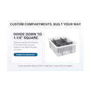 QUANTUM STORAGE SYSTEMS Gray / 22.5L x 17.5W x 12H / Industrial Open Storage Bins
