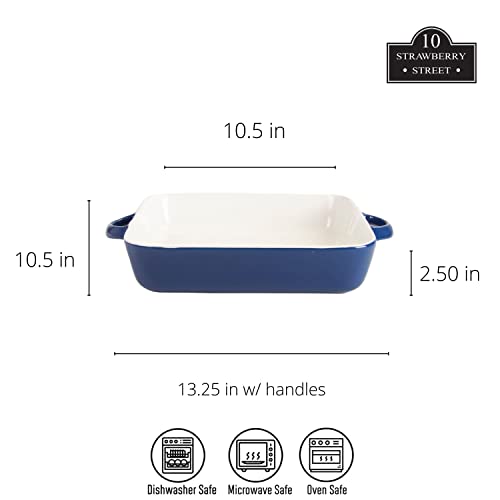 10 Strawberry Street Blue / 10" & 8" / Square Bake & Serve Sets