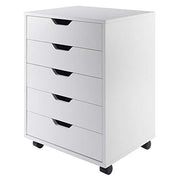 Winsome White / 1 Door, 17 Drawers / Transitional Storage Cabinets