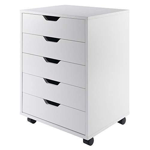 Winsome White / 1 Door, 17 Drawers / Transitional Storage Cabinets