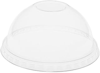 Pactive YPDL24CNH Earthchoice Cold Cup Lids With No Straw Hole, Dome Lid, Clear, Fits 12 Oz To 24 Oz b Cups, Clear, 1,020/carton