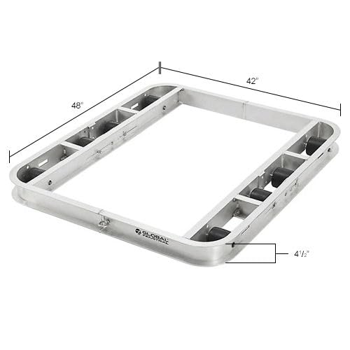 Aluminum Pallet Dolly with Tilt Rollers by Global Industrial – Aluminum, Silver, Model 800501