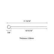 Thunder Group 12 Inch, Oval / Silver / 1 Barbecue Skewers
