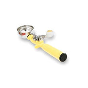 1-5/8 oz. Size #20 Disher w/Yellow Handle by Vollrath – Plastic, Silver and Yellow, Model 47144