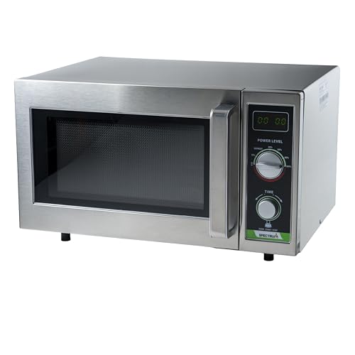 Winco .9 Cubic Feet / 1,000 W (Dial) / Silver Countertop Microwave Ovens