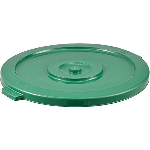 32 Gallon Garbage Can Lid by Global Industrial – 22-1/4" Diameter x 1-3/8"H, 32.0 gallons, Polyethylene, Green, Model XDW-L32GN