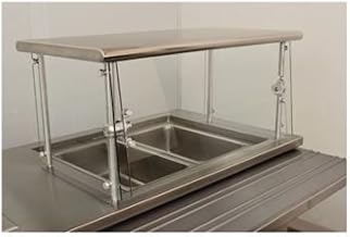 Advance Tabco NSGC-12-60 Self Service Sleek Shield Cafeteria Style Food Shield Sneeze Guard 60"W x 12"D x 18"H