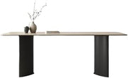 Mesa De Jantar Rectangular Rock Slab Dining Table Restaurant Simple Retro Solid Wood Diner Table
