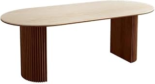 Mesa De Jantar Retro Dining Table Rock Slab Oval Tabletop Home Living Room Diner Table