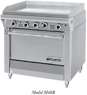 Garland M48S Master Series Heavy Duty 34" Gas Range with 34" Thermostatic Griddle & Storage Base
