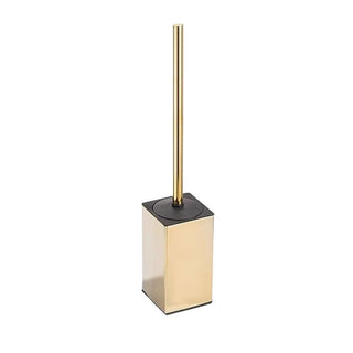 Compact Size Square Stainless Steel Toilet Brush Set with Lid Long Handle and Round Brushs Head Splash-Proof by FYorbitH – One Size, One Color, Model FYorbitH