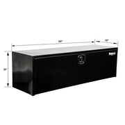 Buyers Products Company Black Gloss / 18 x 18 x 60 Inches / Rectangular, metal, hinged lid, smooth black powder-coated finis Truck Bed Toolboxes