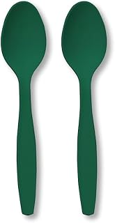 Creative Converting Spoon, 7", Hunter Green (Pack of 2)