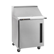 CLPT-2712 27" 1-Section Mega Top Refrigerated Prep Table - (1) Left Hinged Solid Door by Traulsen – (1) Solid Door, Left Hinged, 23.0 cubic_feet, Silver, Model CLPT-2712-SD-L