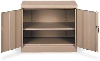 Tennsco Desk Height Cabinet, Unassembled, Sand